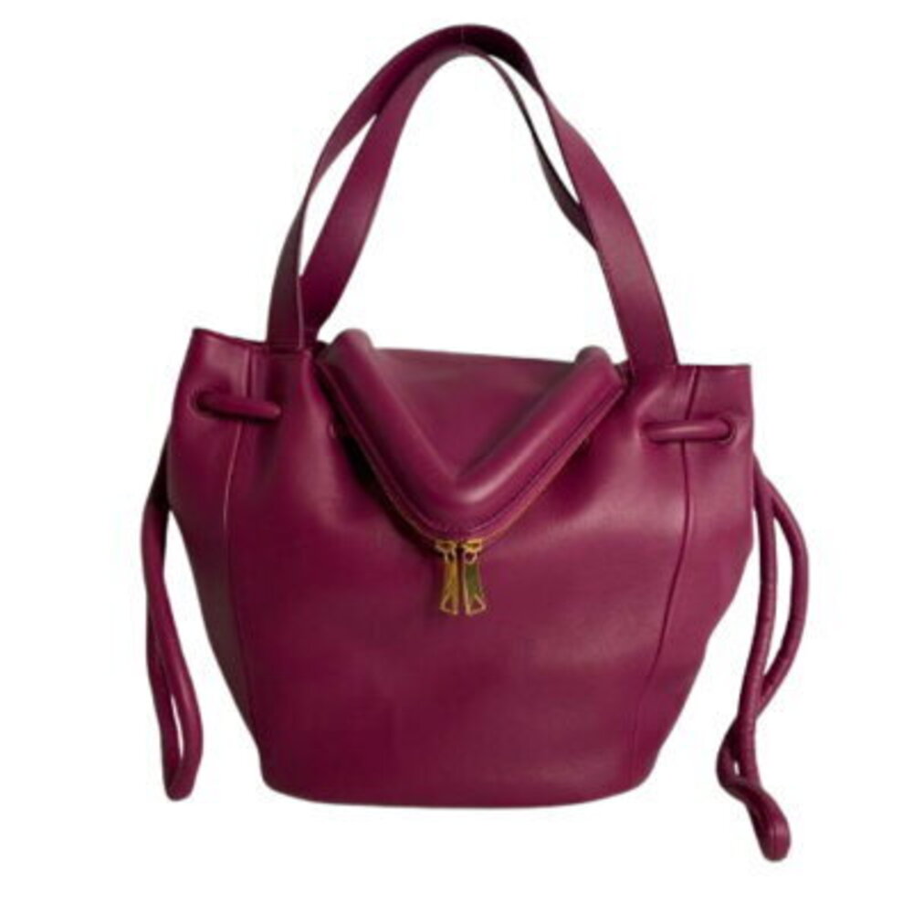 BOTTEGA VENETA BEAK Bag Purple Leather
